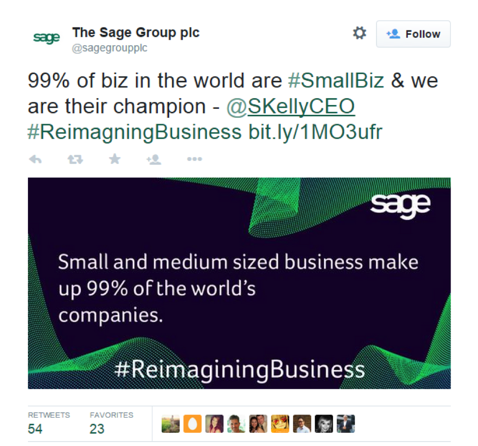 Sage accounting tweet