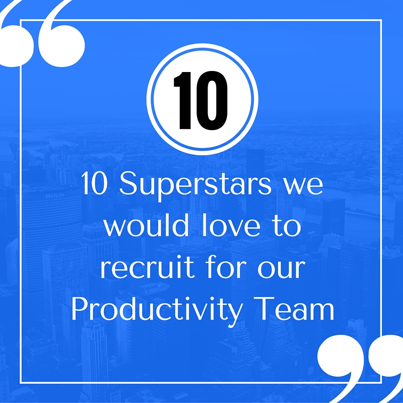 10 Productivity Superstars