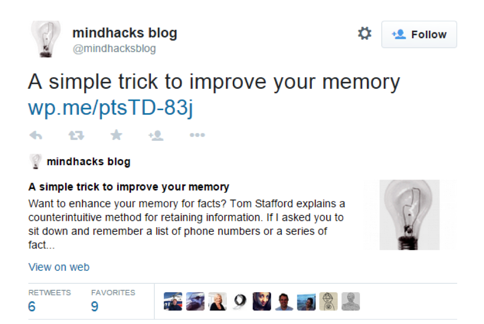 Mind Hacks Tweets